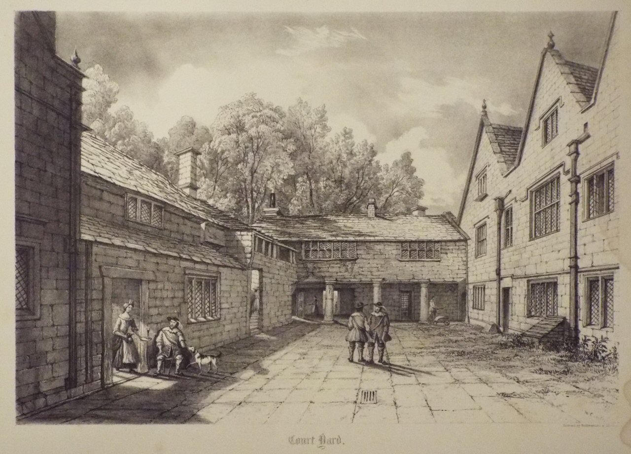 Lithograph - Court Yard. - Cowen